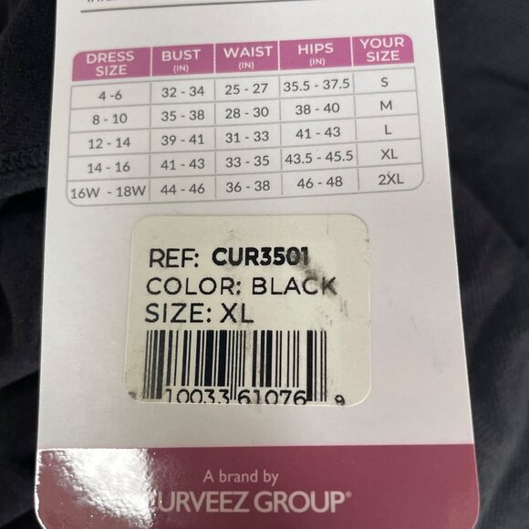 Curveez® Incredibly Shaping Cami Shapewear Black Sz XL  CUR3501 - Picture 9 of 9